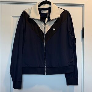Tory Burch/Sport Navy and White Zip-Up Jacket